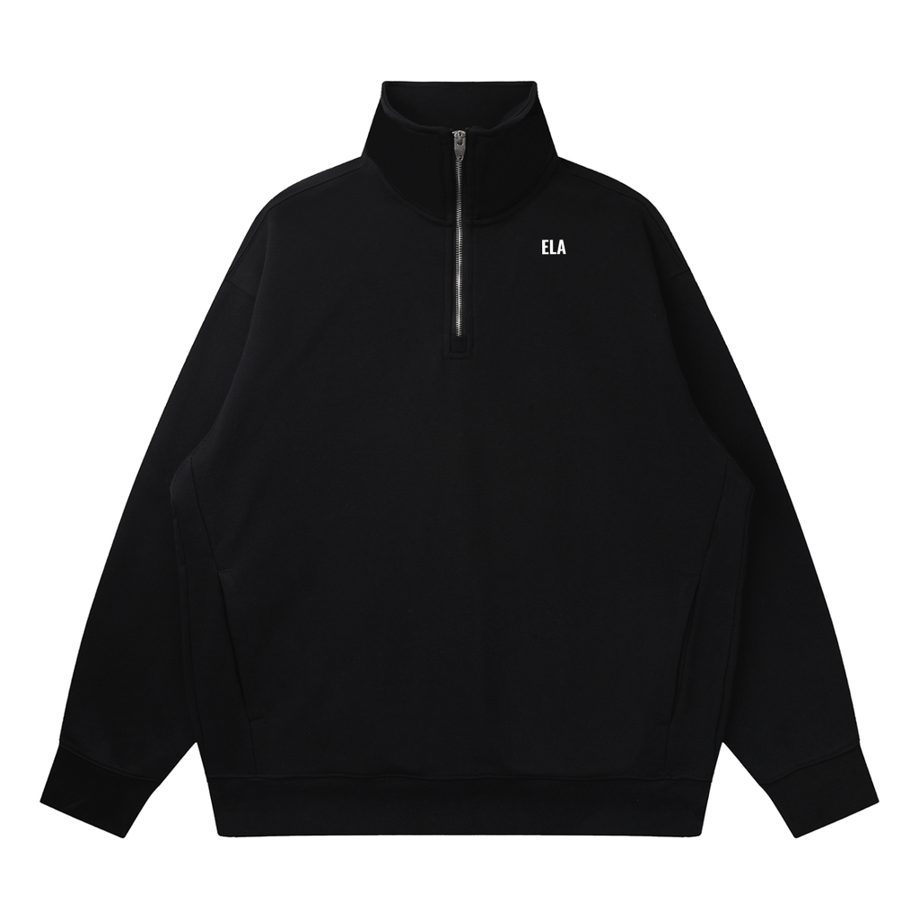Quarter-Zip Drop Shoulder Sweatshirt